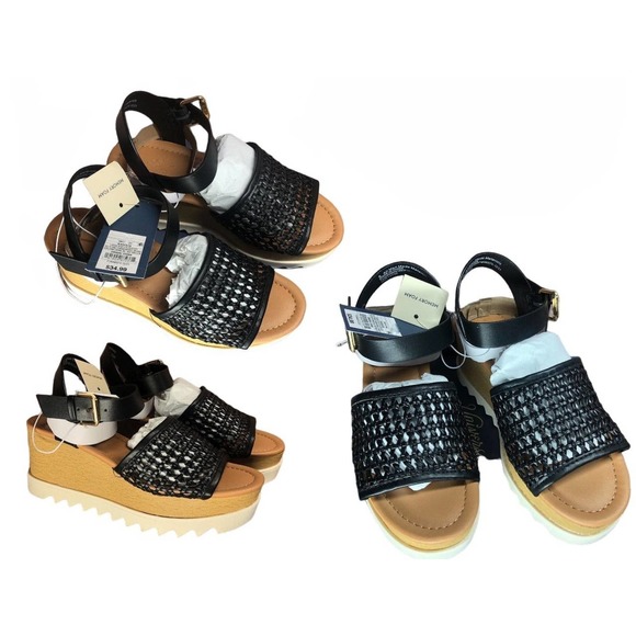 Universal Thread Size 8-1/2 (8.5) Alba Platform Heel Sandal, Black + Free Ship - Picture 5 of 8